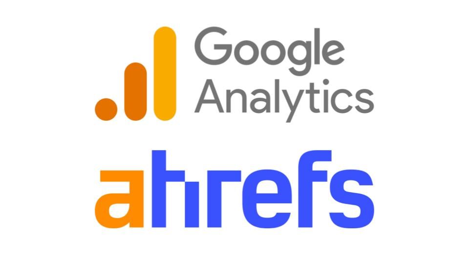 Google Analytics and Ahrefs logos